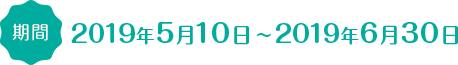 期間 2019年5月10日～2019年6月30日