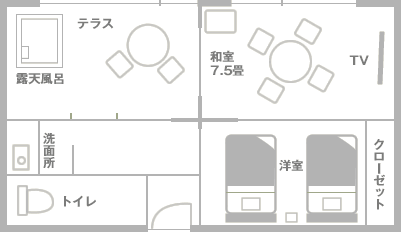 604・605号室の間取り